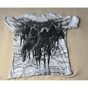 Affliction Grim Reaper Four Horsemen T-Shirt Size S White